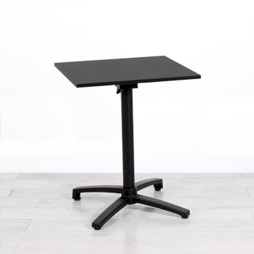 600mm Black Square Bistro Table - Black Frame 600mm Black Square Bistro Table - Black Frame